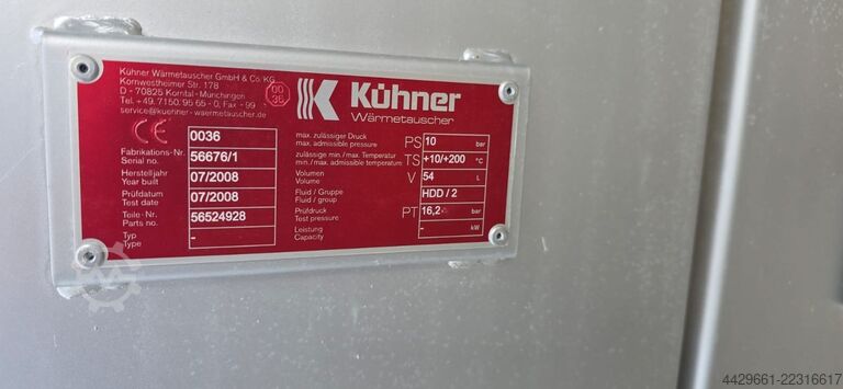 Chiller, penyejuk, penukar haba. Wymiennik ciepła chłodnica Kuchner HDD2