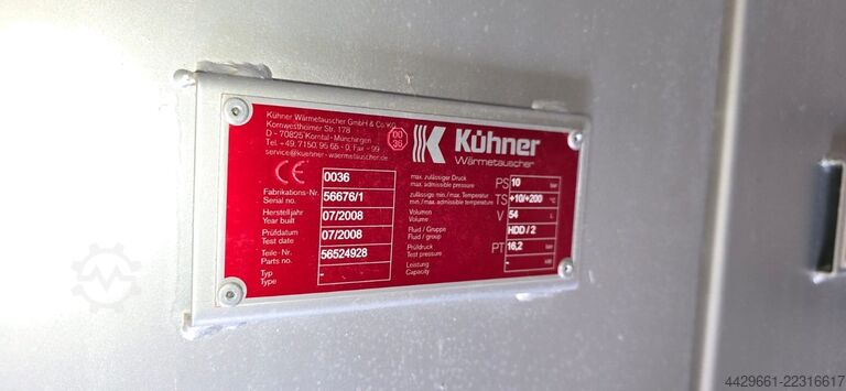 Chiller, penyejuk, penukar haba. Wymiennik ciepła chłodnica Kuchner HDD2