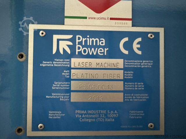 верстат для лазерного різання Prima Power Platino Fiber 4KW