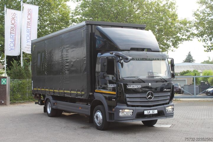 Flatbed truck with tarp Mercedes-Benz Atego 1218 E6  Schiebeplane 6,52m   Klima   ACC