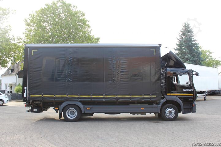 Flatbed truck with tarp Mercedes-Benz Atego 1218 E6  Schiebeplane 6,52m   Klima   ACC