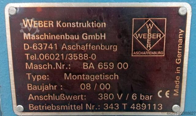  WEBER Konstruktion Maschinenbau GmbH Montagetisch