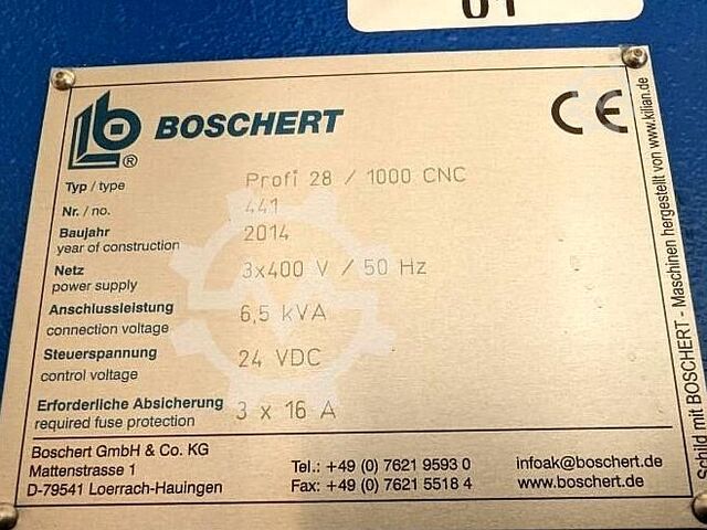 Press brake Boschert Profi 28 / 1000 CNC