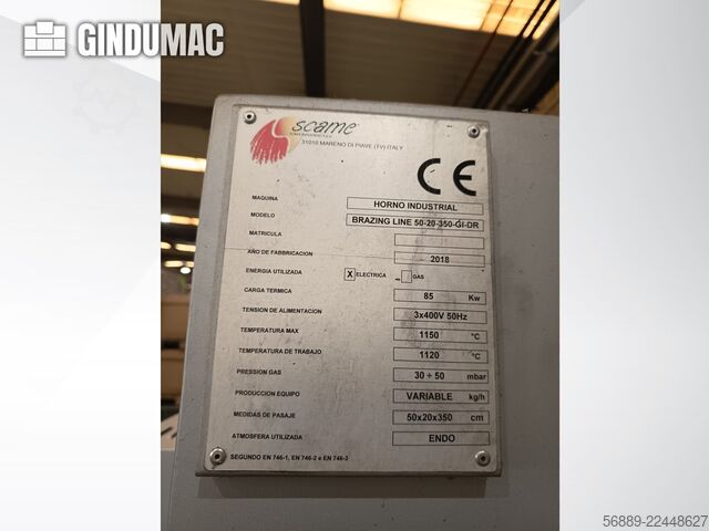 LINHA DE SOLDAGEM SCAME 50-20-350-GI-DR SCAME BRAZING LINE 50-20-350-GI-DR