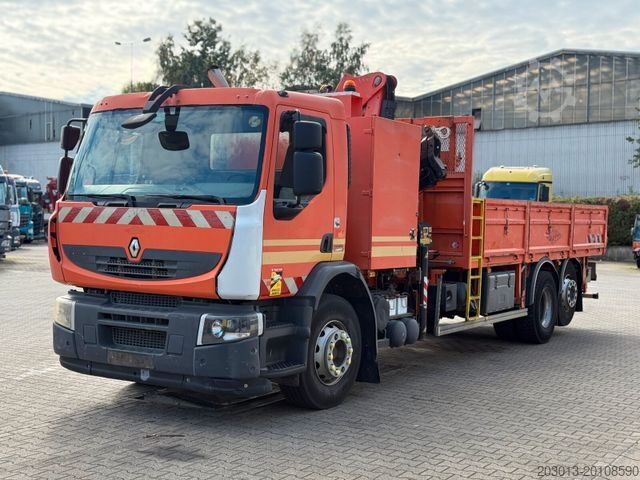 Avolava kuorma-auto RENAULT Premium Lander Pritsche mit Kran FASSI
