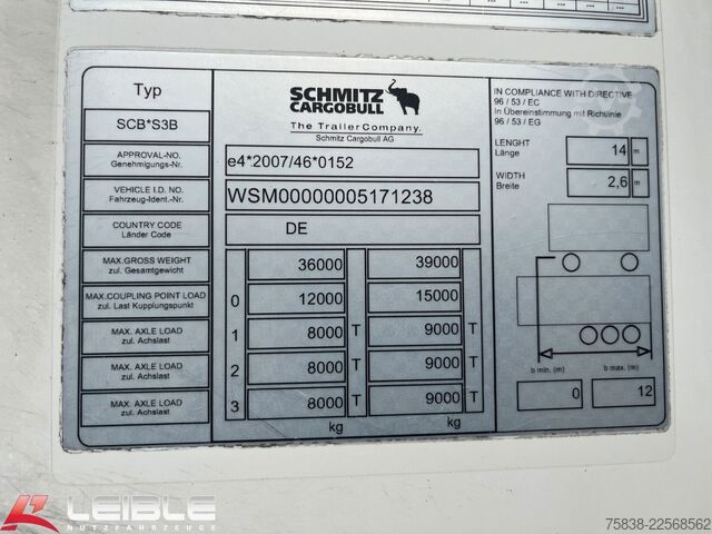 Rashladna poluprikolica SCHMITZ CARGOBULL SKO 24/L*Doppelstock*Blumenbreite*Liftachse*