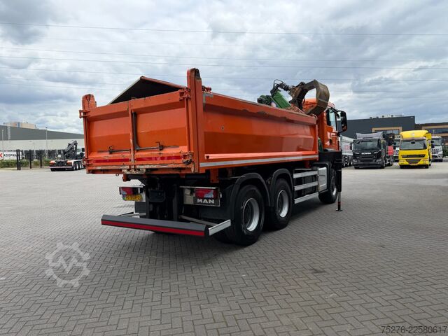 รถดัมพ์พร้อมเครน MAN TGS 26.400 6x6 Kipper / Z kraan  Euro 6
