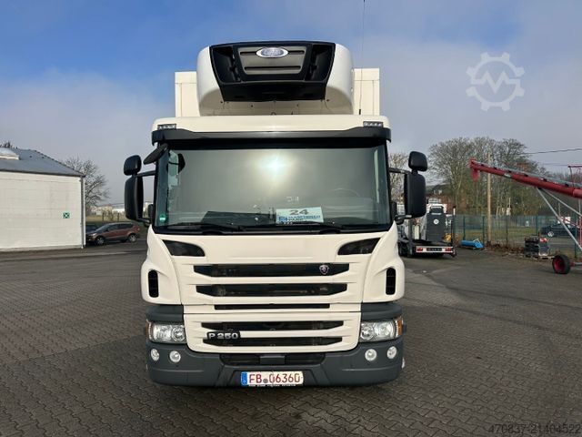 Kühlkoffer-LKW SCANIA P250 / LBW / Carrier 1150 MT / Seitentür / Trenn