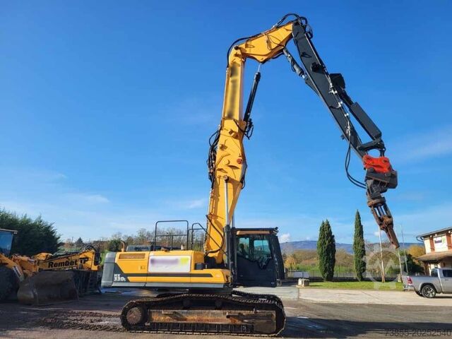 Gravemaskin for riving Hyundai HX330L with demolition boom, standard boom & shear