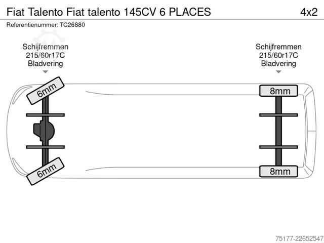 Personenbeförderung Fiat Talento Fiat talento 145CV 6 PLACES