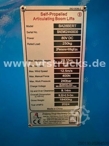 Piattaforma di lavoro Dingli BA28BERT 3x vorh. 28m Elekt Teleskopbühne