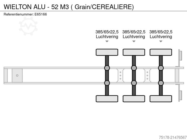 垃圾车 WIELTON ALU - 52 M3 ( Grain/CEREALIERE)