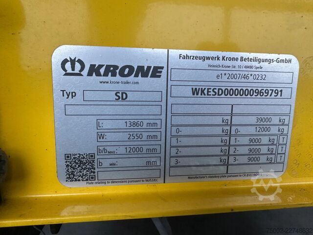 Posuvné plachty Krone RSAB-system (anti-snow) / discbrakes / liftaxle...