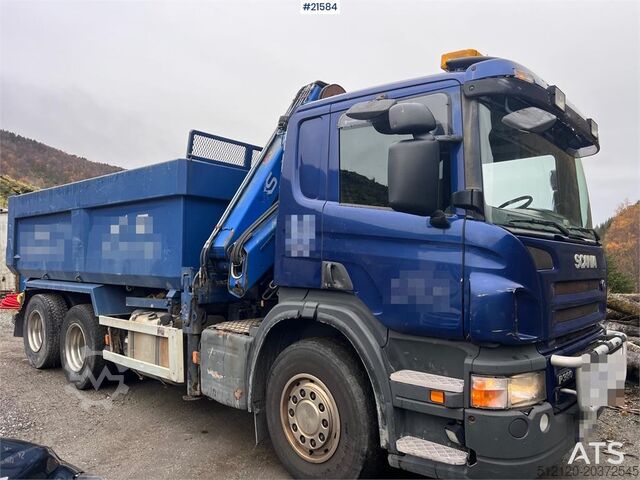 Camión grúa Scania P380 6x2 crane truck w/tipper, w/14t/ and w/Hiab c