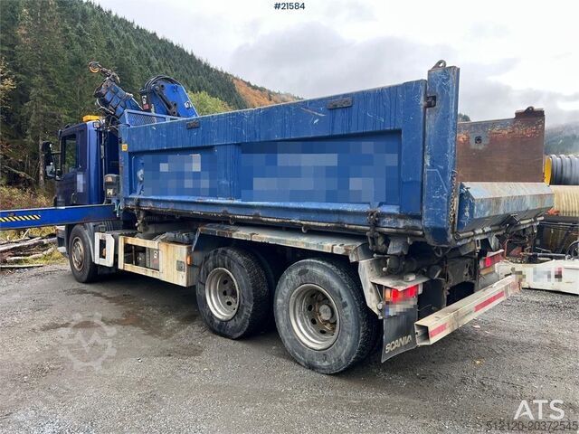Xe cẩu Scania P380 6x2 crane truck w/tipper, w/14t/ and w/Hiab c
