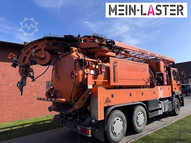 Vakuumtankbil MAN FE 410 Assmann Saug HD Spüler Recycling +  FB.