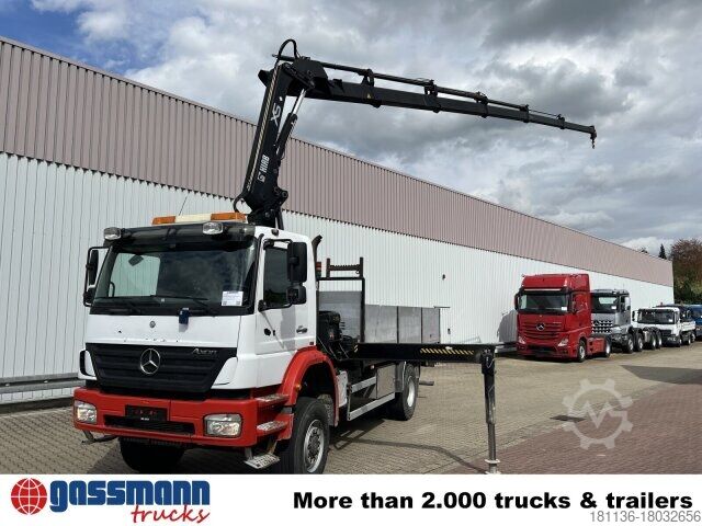 Камион с платформа Mercedes-Benz Axor 1828 A 4x4 mit Kran Hiab XS 166 E-5