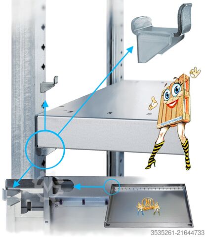  TOTAL-REGAL nedcon Fachbodenregale 16 Doppelr. je 6 Felder
