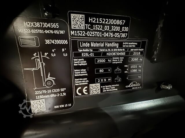 Elektrisch – 4 Räder Linde E25L-01-387--EK