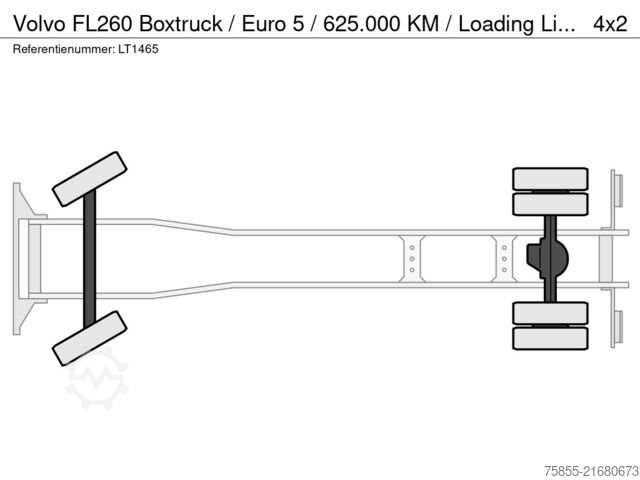Kofer Volvo FL260 Boxtruck / Euro 5 / 625.000 KM / Loading ...