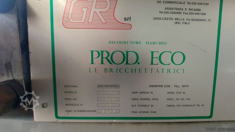 Brikettpresse Prodeco L70
