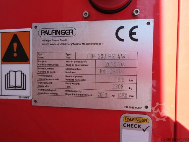 Diğer palfinger F3-203 PX 4W 4 Wege, Allrad ,Stapler 626 h