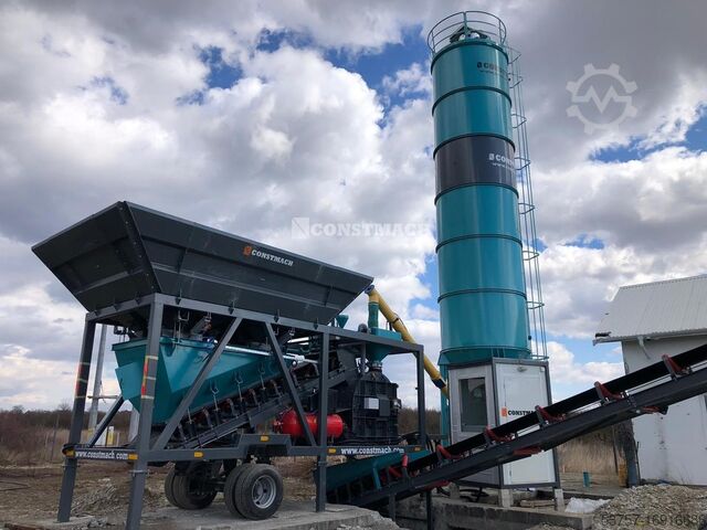 Mobil betongblandningsanläggning 45m3 small mobile concrete mixing plant 45m3 small mobile concrete mixing plant