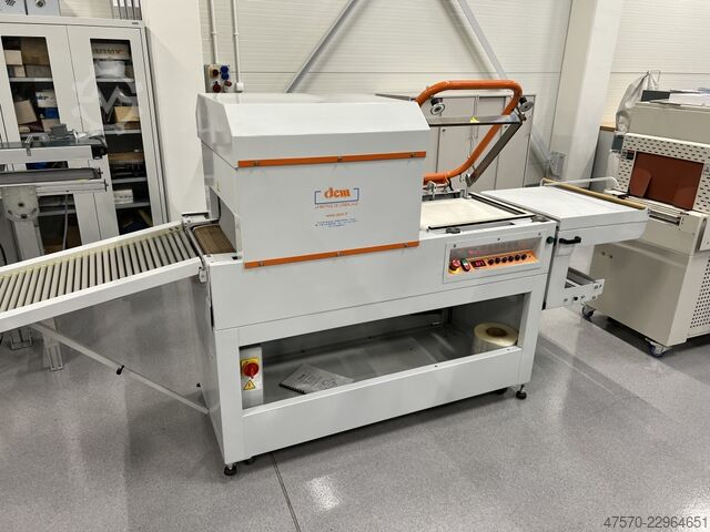 Foliewikkelmachine DEM GP4520 APM Angle Sealer with Shrink Tunnel