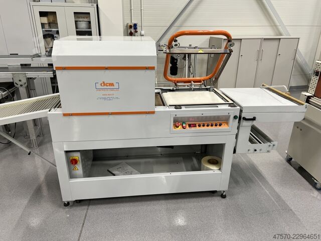 Foliewikkelmachine DEM GP4520 APM Angle Sealer with Shrink Tunnel