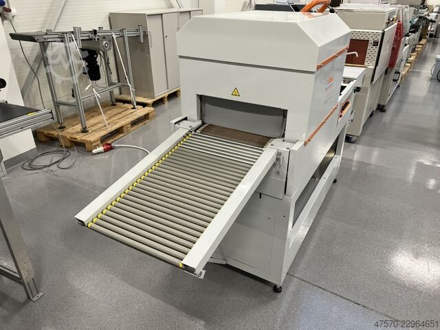 Foliewikkelmachine DEM GP4520 APM Angle Sealer with Shrink Tunnel