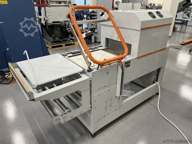 Foliewikkelmachine DEM GP4520 APM Angle Sealer with Shrink Tunnel