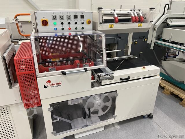 Foliewikkelmachine E Shrink Packaging LB-728 + LB-201 Angle Sealer with Shrink Tunnel