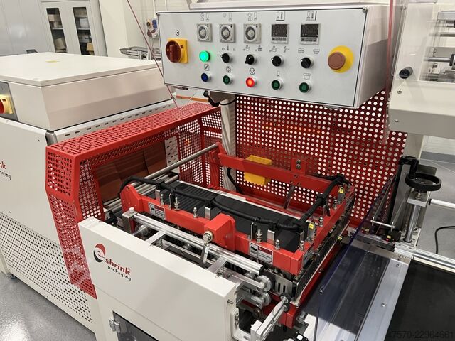 Foliewikkelmachine E Shrink Packaging LB-728 + LB-201 Angle Sealer with Shrink Tunnel