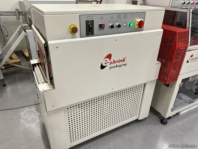 Foliewikkelmachine E Shrink Packaging LB-728 + LB-201 Angle Sealer with Shrink Tunnel