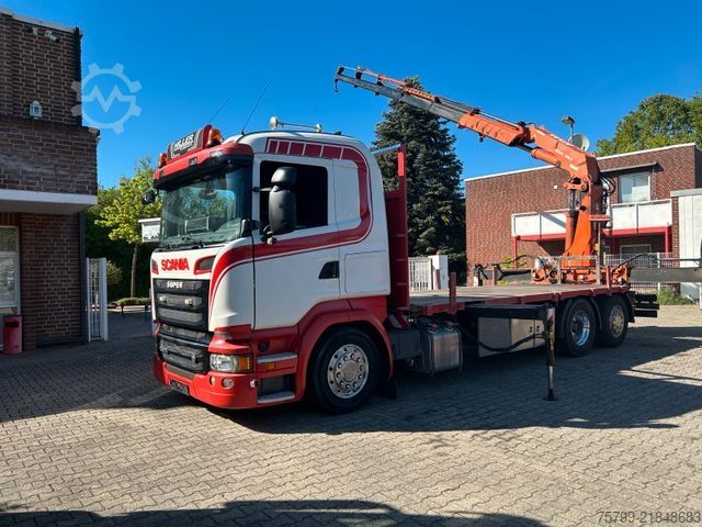 Dizalica na kamionu SCANIA R520 V8 Pritsche+ ATLAS 390 Kran +Lift-Lenkachse