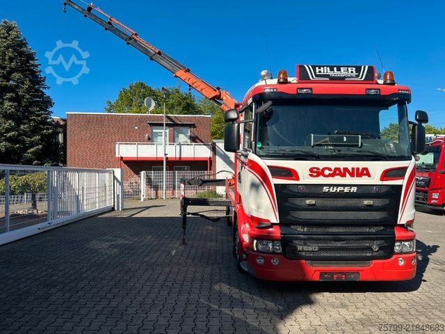 Dizalica na kamionu SCANIA R520 V8 Pritsche+ ATLAS 390 Kran +Lift-Lenkachse