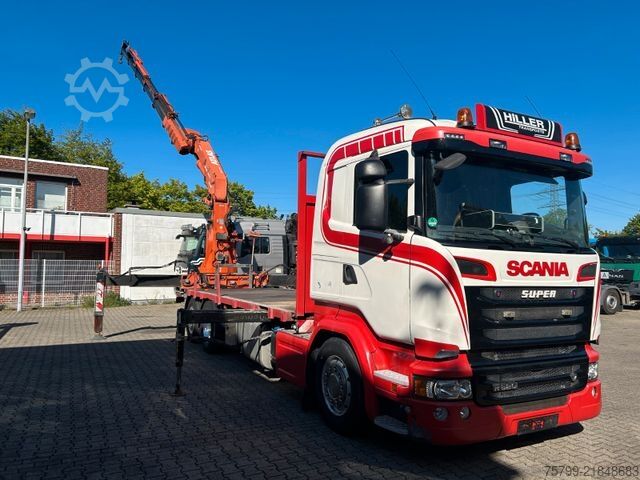Dizalica na kamionu SCANIA R520 V8 Pritsche+ ATLAS 390 Kran +Lift-Lenkachse