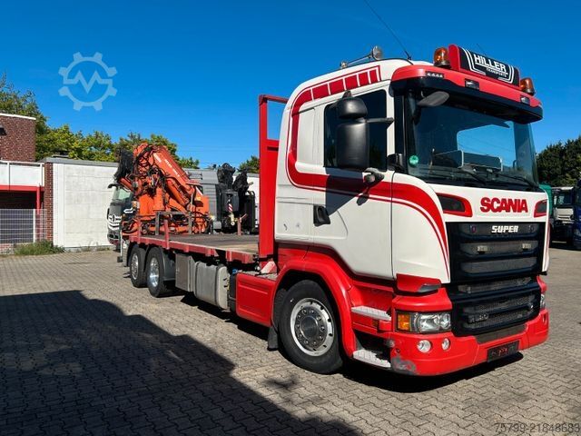 Dizalica na kamionu SCANIA R520 V8 Pritsche+ ATLAS 390 Kran +Lift-Lenkachse