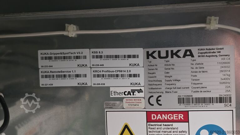 Robô industrial KUKA KR 210 R3100 ultra + KR C4