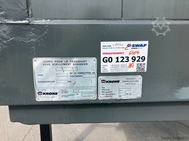 Kėbulas keičiamas priekaba KRONE Wechselbrücke Koffer
