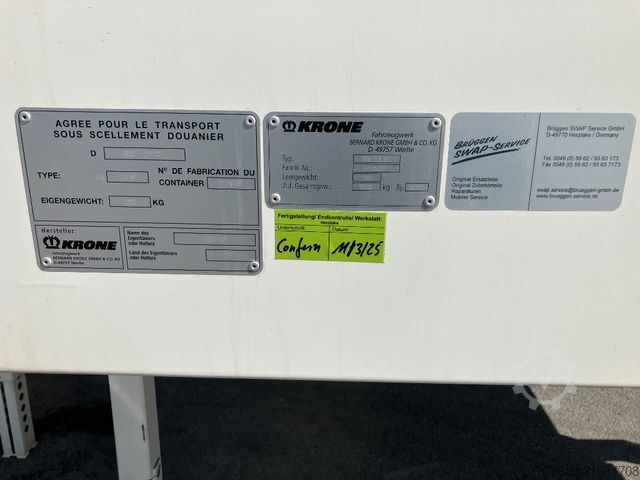 Kėbulas keičiamas priekaba KRONE Wechselbrücke Koffer
