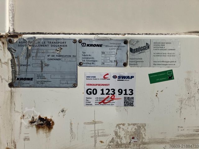 Kėbulas keičiamas priekaba KRONE Wechselbrücke Koffer