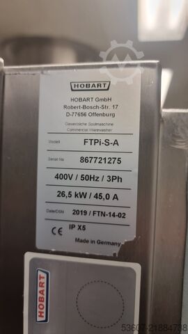 कन्वेयर बेल्ट डिशवॉशर HOBART PREMAX FTPi 2-S-AN-R-DS6
