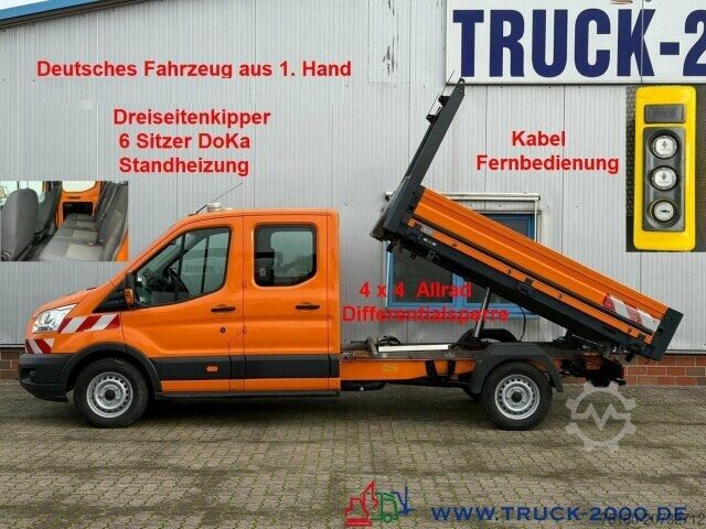 Three-way tipper van Ford Transit 350L 4x4 DoKa 6Sitzer 3 Seitenkipper AHK
