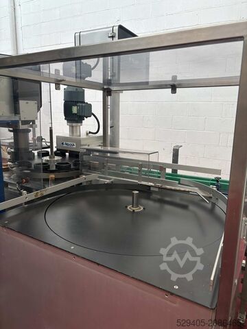 Kutular / kavanozlar / tenekeler / sert konserveler için otomatik doldurma ve kapatma (fiksaj) hattı Indosa Matic 100