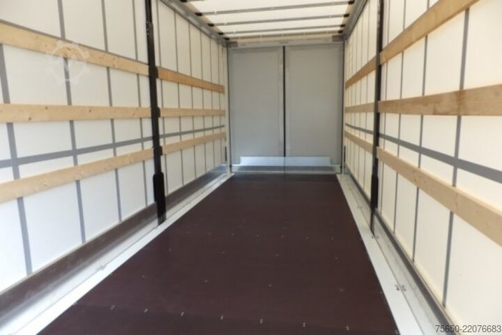 Trailer terbuka dengan terpal Möslein TPS 11 DL 7,30  neuer Planenanhänger, Ladebordwand + Durchladbar
