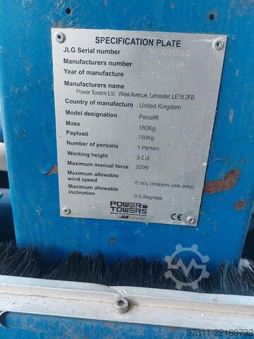 Plataforma elevadora Power TOWERS PECOLIFT