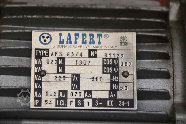 Moteur électrique 0,22 kW 1307 tr/min Lafert AFS 63/4