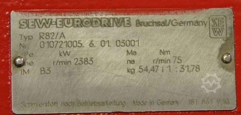 Līdzstrāvas pārnesumu motors Winkelmann SEW GNRE GFZ 160 12/3/2