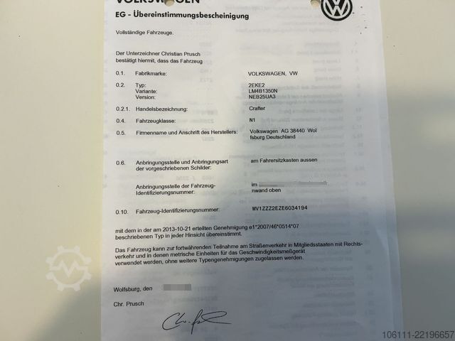 Minibusz VOLKSWAGEN Crafter Kasten 35 kurz L1H2 Hochdach